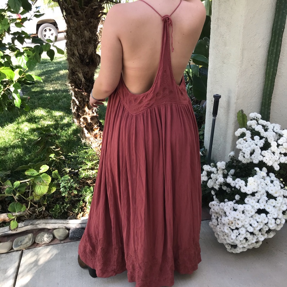 FREE PEOPLE INTIMATELY Dusty Rose/Rust Maxi Dress